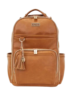 itzy Ritzy Boss Plus Backpack Diaper Bag Cognac