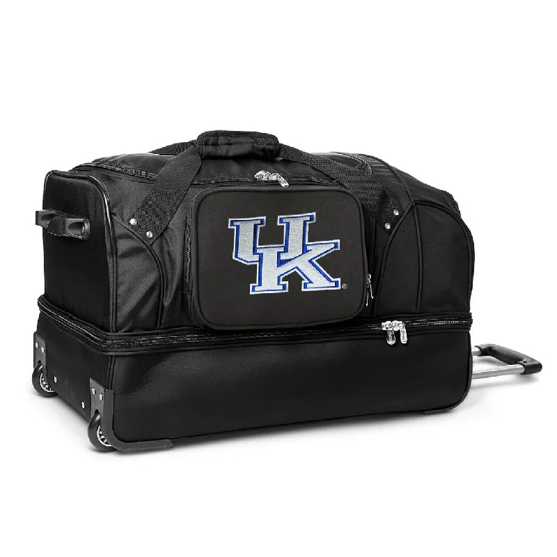 Kentucky Wildcats 27" Black Rolling Drop Bottom Duffel