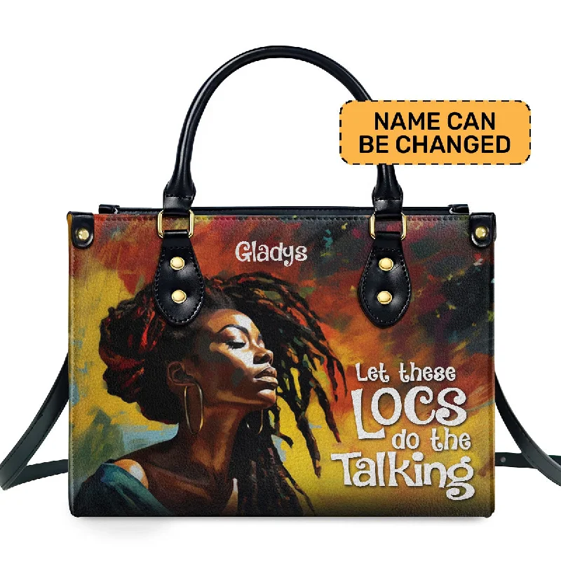Fashion-Forward Offers Let These Locs Do The Talking - Personalized Leather Handbag STB07 Fashion Bags, Huge Savings