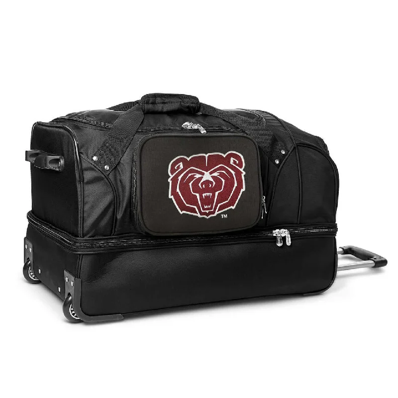 Missouri State Bears 27" Black Rolling Drop Bottom Duffel