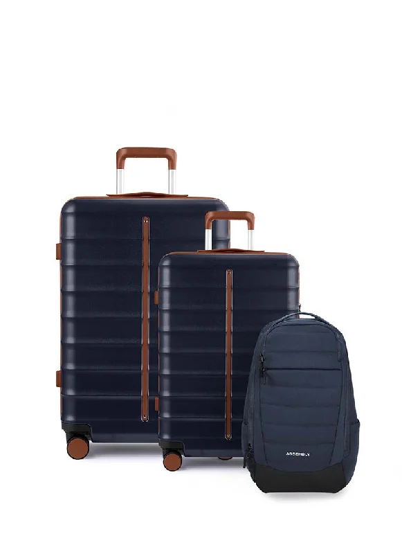 Odyssey Set of 2 & Float Backpack Combo | Ocean Blue | Cabin+Medium Hard Luggage & Backpack Shoulder Bags, Best Deals Today