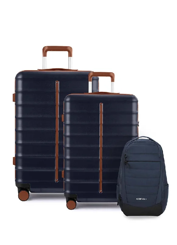 Odyssey Set of 2 & Float Backpack Combo | Ocean Blue | Medium+Large Hard Luggage & Backpack Trendy Backpacks, Huge Markdowns