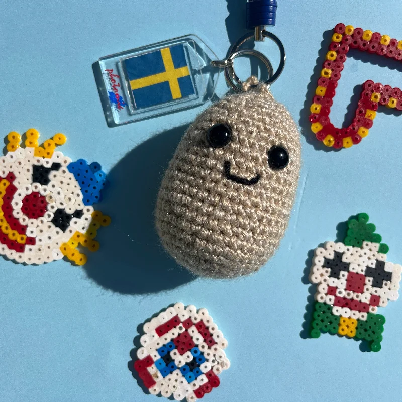 Potato Bag charm and keyring clowncore