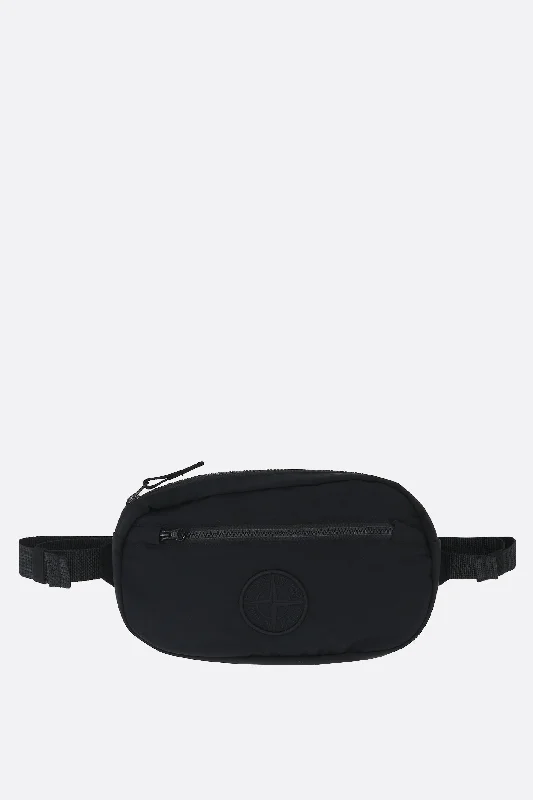 logo embroidered nylon belt bag