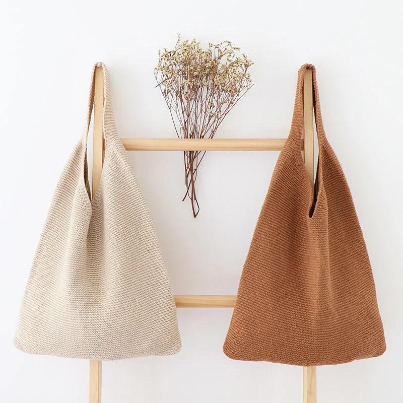 Vintage Woolen Shopping Bag