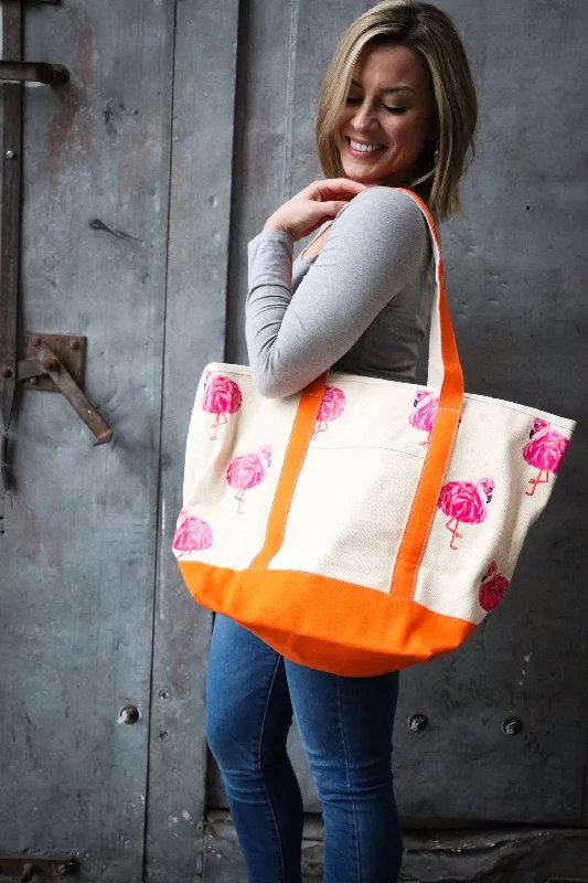 Flamingo Canvas Tote