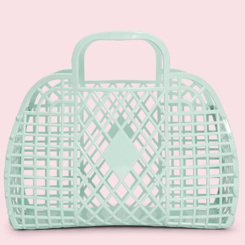 Sunjellies Retro Basket Mint- Large